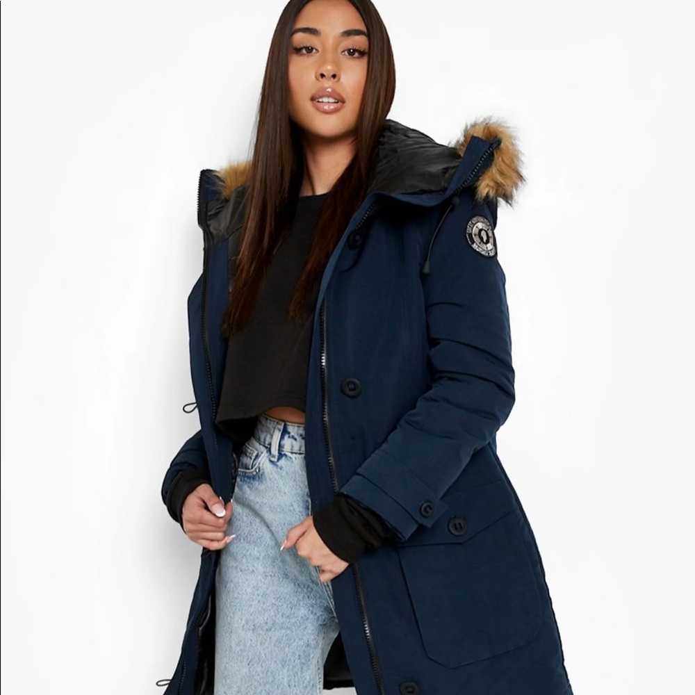 Navy Blue Winter Parka Coat💙